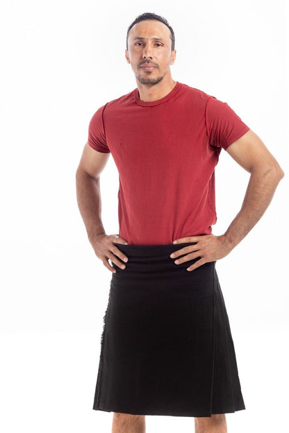 Plain Black Bespoke Kilt