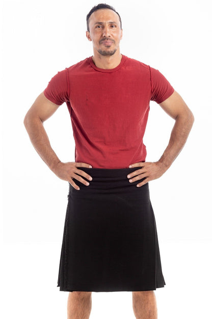Plain Black Bespoke Kilt